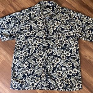 Cactus Black Label Hawaiian 🌺 Shirt Hibiscus Blue